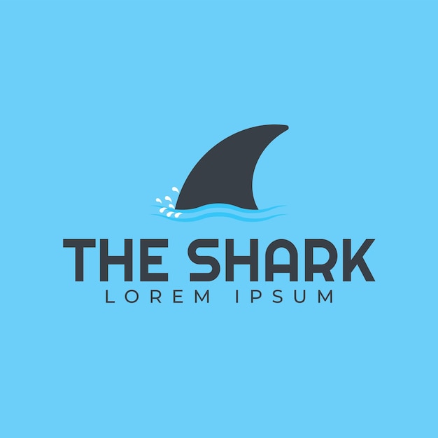 Vettore illustrazione del logo dello squalo