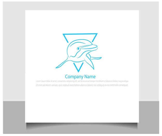 サメのロゴのベクトルはシンプルかつエレガントに見え、会社のブランディングとして使用するのに適しています