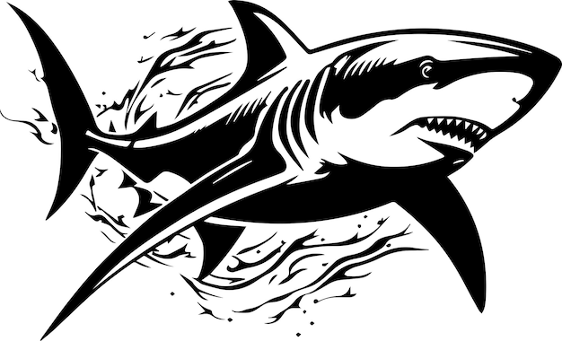 Vettore logo shark