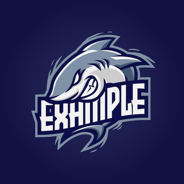 Logo esport mascotte squalo