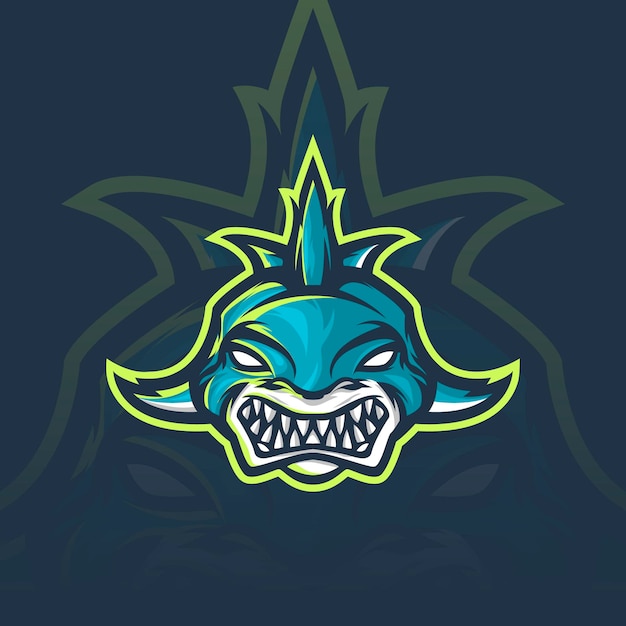 Vector shark mascot illustration