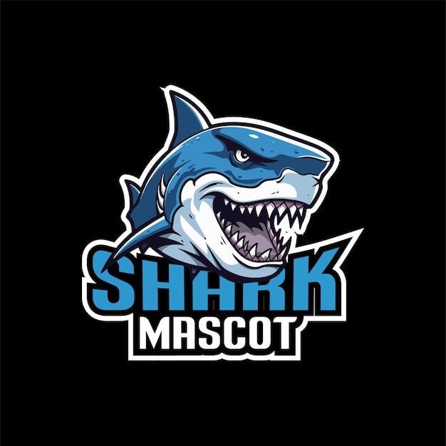 Shark mascot logo design shark vector illustration