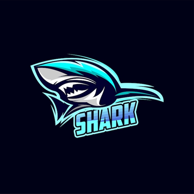 shark mascot team logo