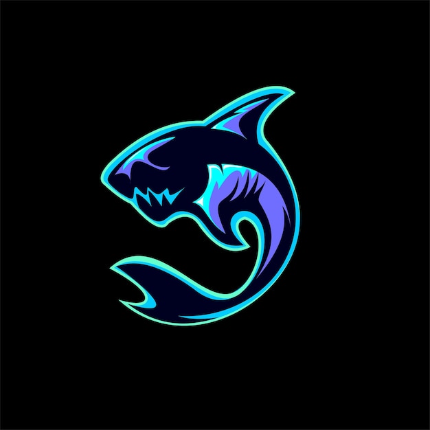 Shark mascotte logo