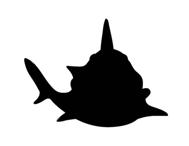 Shark silhouette icon