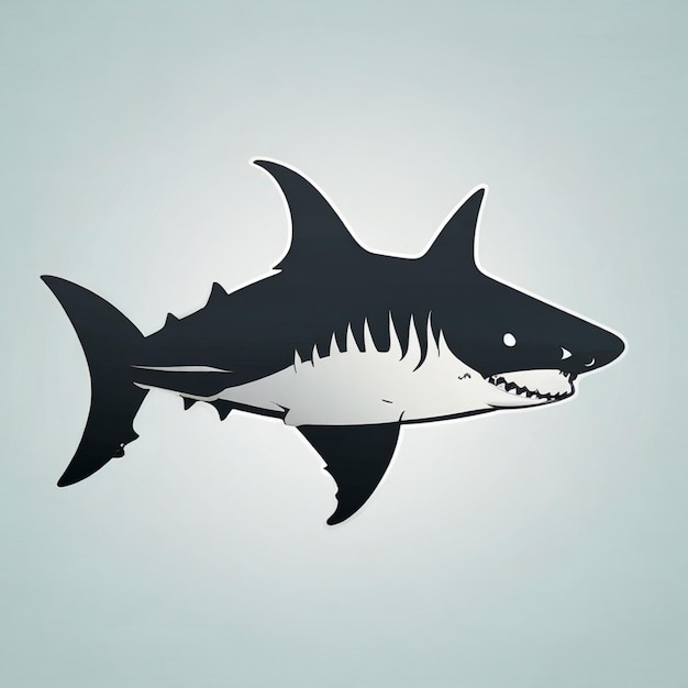 Shark silhouettes vector background