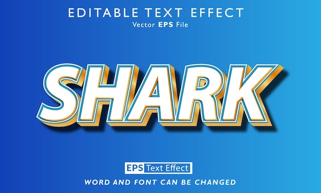 Vector shark text effect