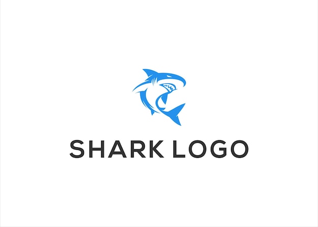 shark vector logo design template