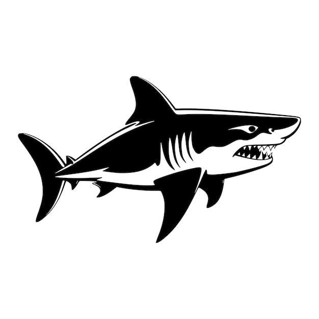 로고에 대한 상어 야생 동물 물고기 그림