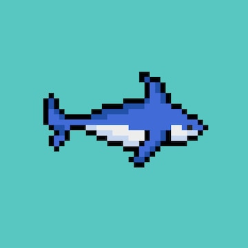 15 8-Bit Shark-Cade Style ideas