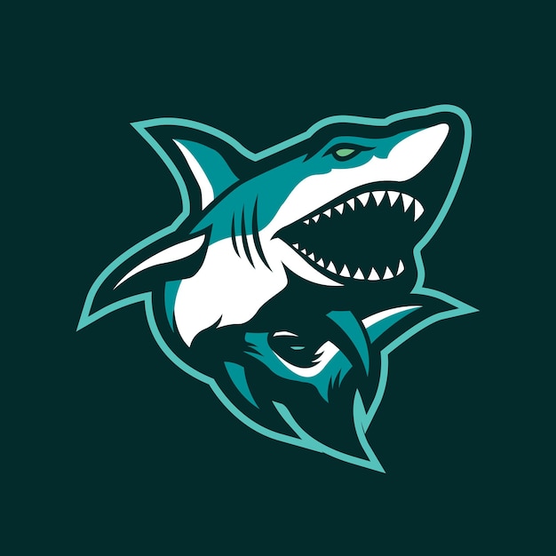 Sharks mascot logo design