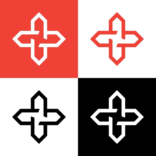 Vector sharp cross logo