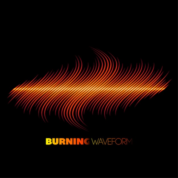 Premium Vector | Sharp fire waveform