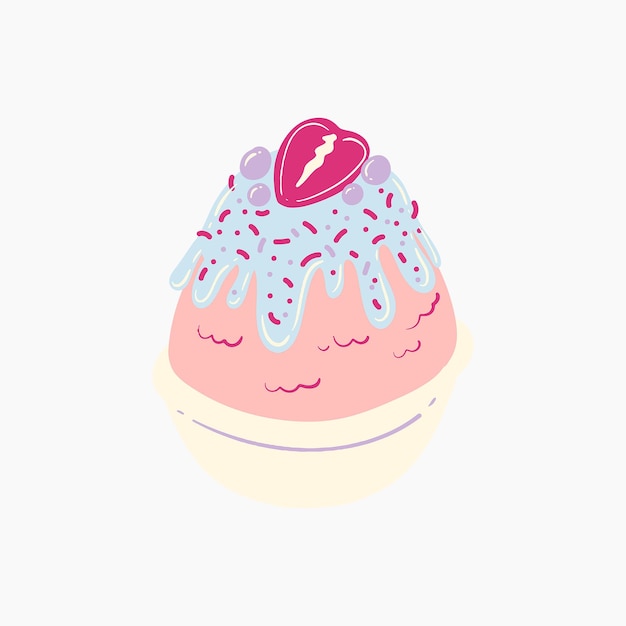 Vector shaved ice illustration