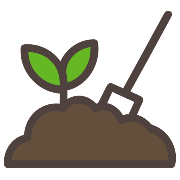 shavel diggin grass out greenicon icon