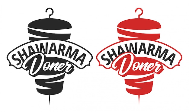 Vector shawarma doner logo template