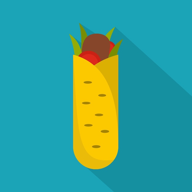 Shawarma icon Flat illustration of shawarma vector icon for web