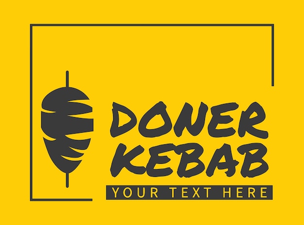 Shawarma logo for restaurants and markets doner kebab logo template