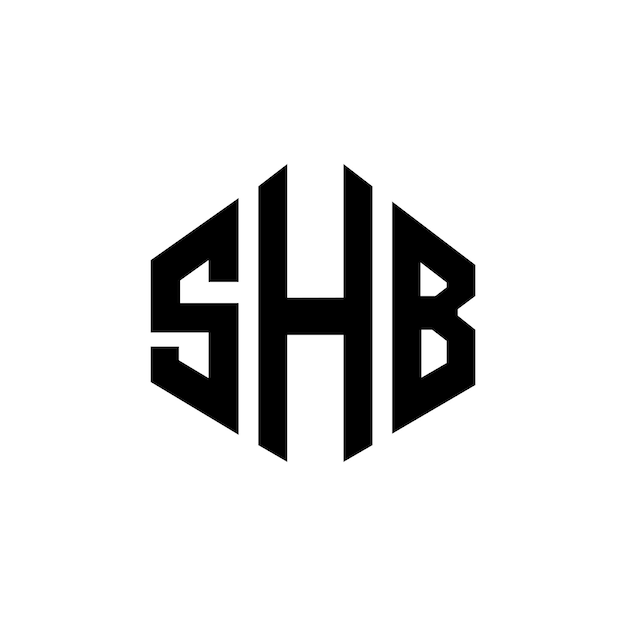 Vector shb letter logo ontwerp met veelhoek vorm shb veelhoek en kubus vorm logo ontwerp shb zeshoek vector logo sjabloon witte en zwarte kleuren shb monogram bedrijf en vastgoed logo