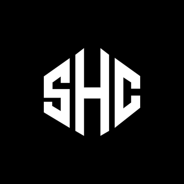 벡터 다각형 모양의 shc 글자 로고 디자인 shc 다각형 및 큐브 모양의 로고 설계 shc 육각형 터 로고 템플릿 색과 검은색 shc 모노그램 비즈니스 및 부동산 로고