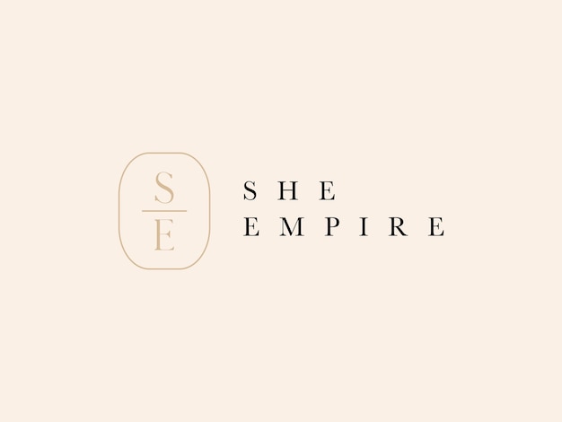 Вектор Образец логотипа she empire lady preneur