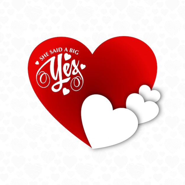 She said a big yes typographic card vector