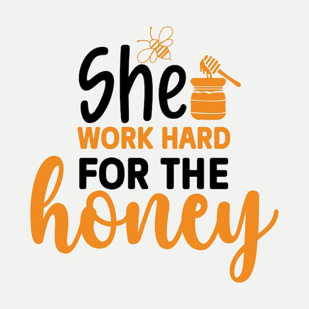 그녀는 꿀을 위해 열심히 일해