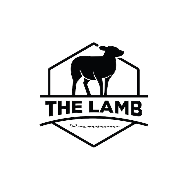 Vector sheep farm logo icon design illustration