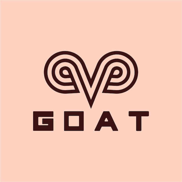 Sheep goat horns idea logo design vector icon illustration Aries zodiac symbol logos