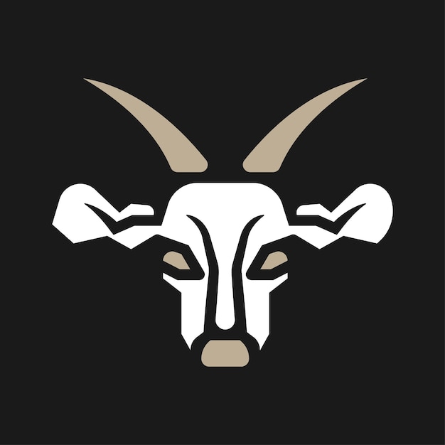 Sheep Head Silhouette Logo Concept