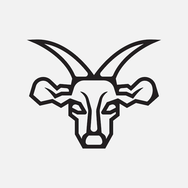 Sheep head tattoo logo concept