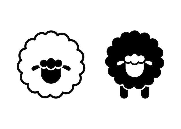 Sheep icon design template isolated illustration