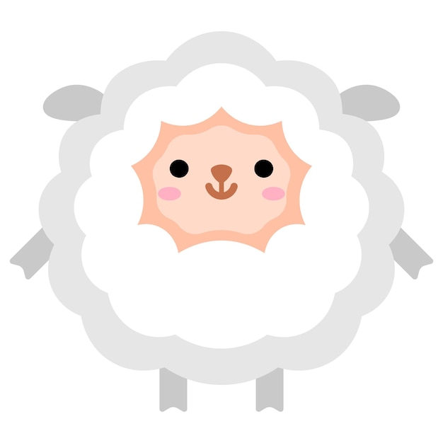 Sheep icon hand drawn vector illustration