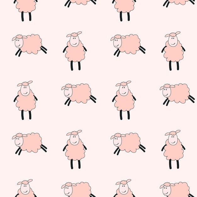 Sheep seamless pattern