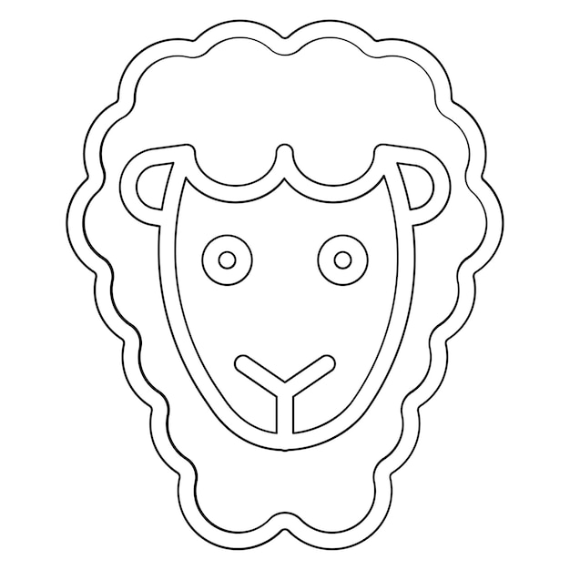 Vector sheep vector icon illustration of village iconset