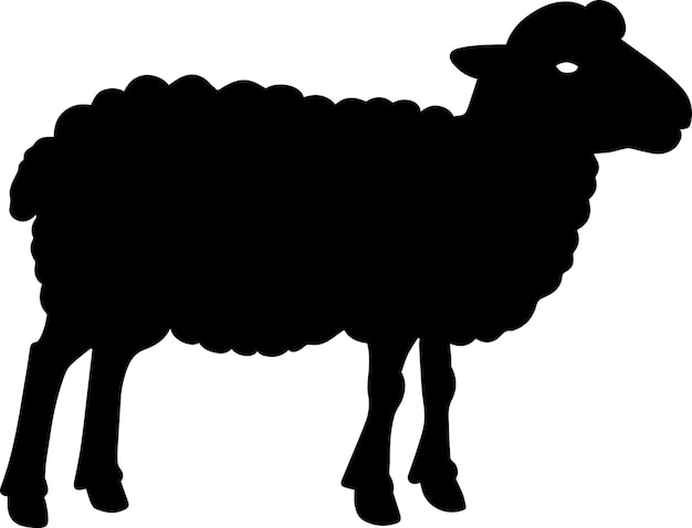 Sheep Vector silhouette illustration black color