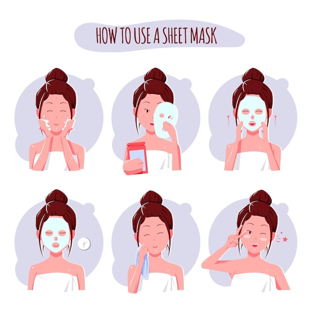 Vector sheet mask instructions