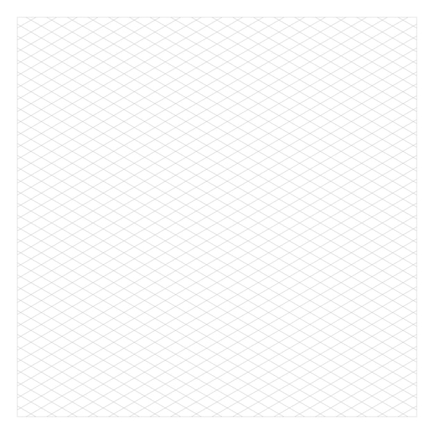 Sheet of monochrome isometric lines on a white background. Perfect for sketches planner, notebook,