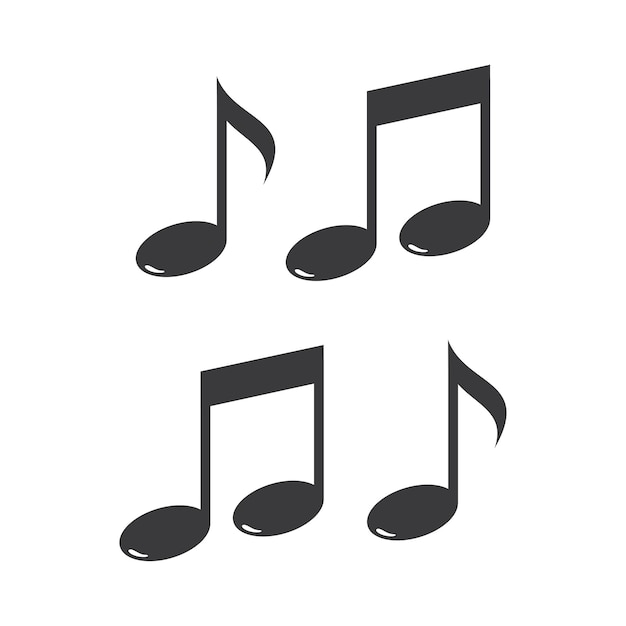 Sheet music note icon in trendy flat style isolated vector illustration