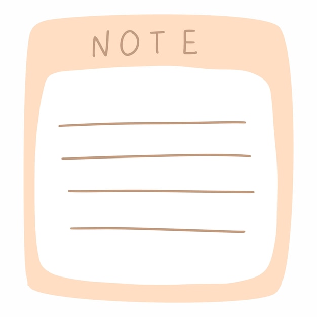 Vector sheet of notepad for notes space for text piece of paper