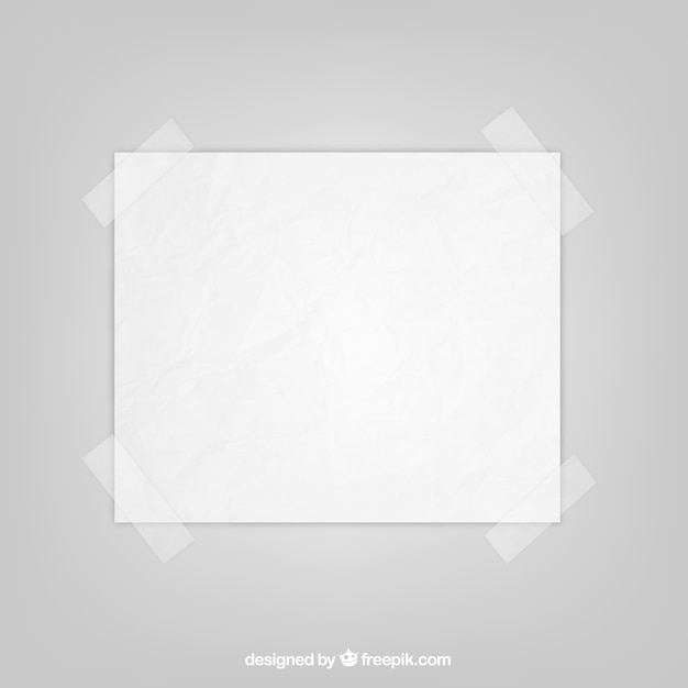 Sheet of paper with sticky tape