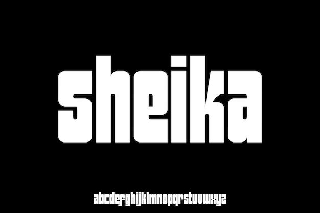 Sheika, urban condensed font