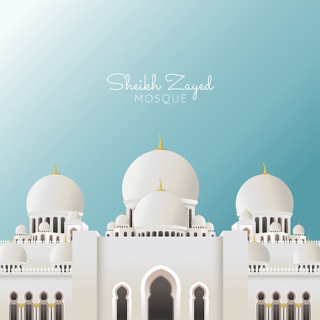 sheikh zayed grand mosque, suitable for ramadan & eid greeting