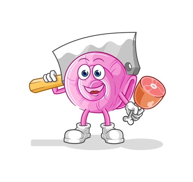 Shell butcher illustration character vector