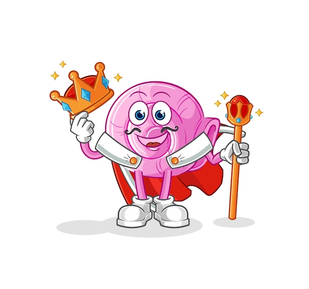 Shell king vector cartoon character