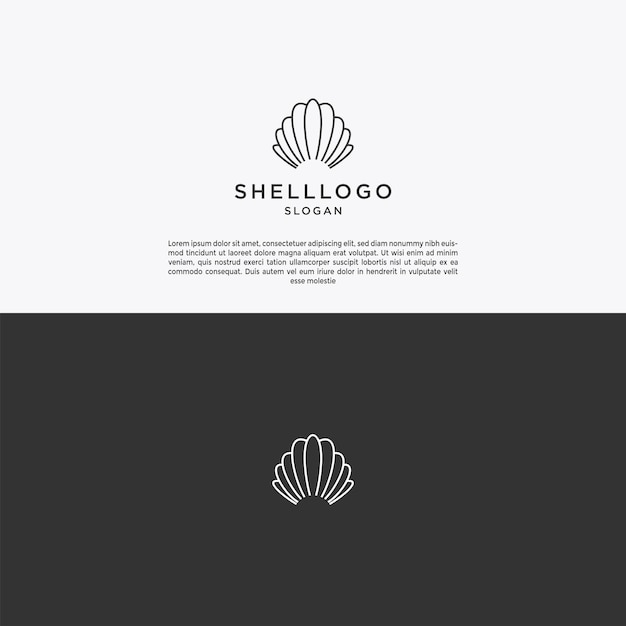 Vector shell logo icon design template