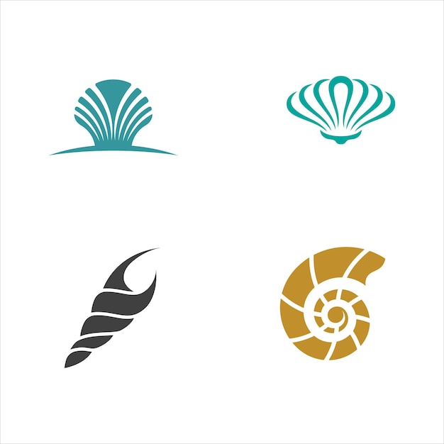 Shell vector icon illustration design template