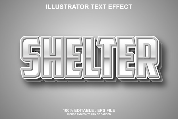 Shelter text effect editable