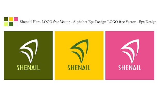 Shenail hero logo gratuito vector alphabet eps design logo gratuito vectormarketingbrandingcorporatebusiness