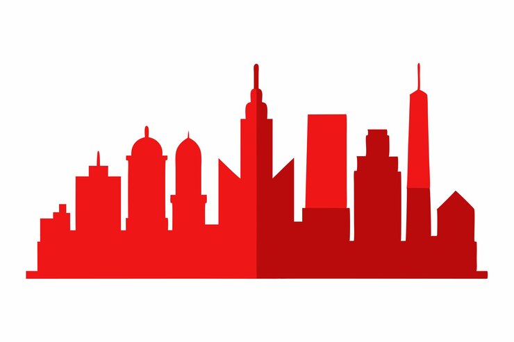 Vector shenzhen china skyline vector on white background